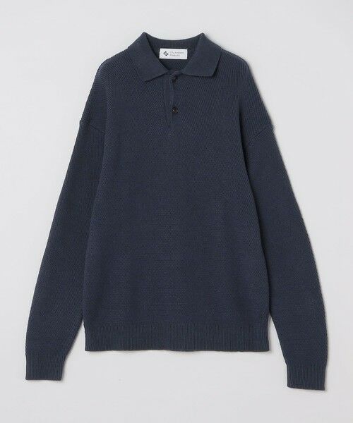 SHIPS / シップス ニット・セーター | City Ambient Products: ソフト ヤーン カルゼ ニットポロ（ネイビー）