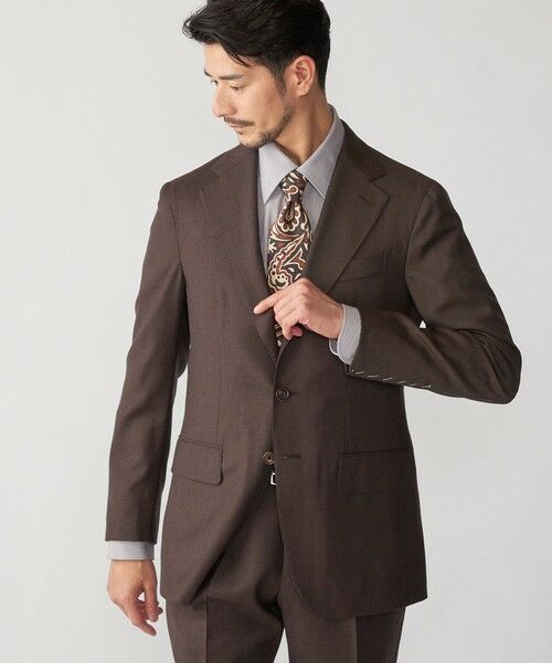 SHIPS / シップス セットアップ | Valditaro: ウール ブラウン ソリッド スーツ | 詳細4