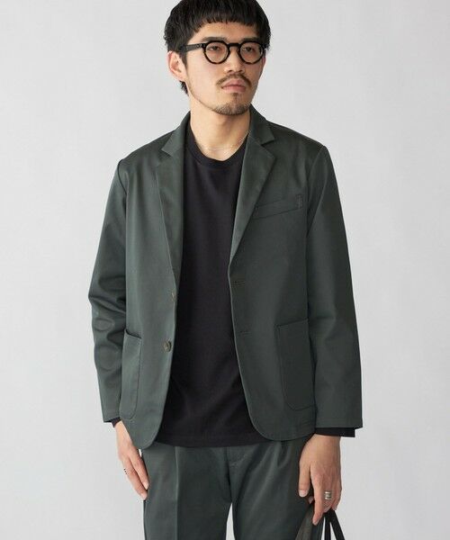 SHIPS / シップス セットアップ | 【WEB限定】SHIPS:〈洗濯機可能〉サテンストレッチ セットアップ（チャコールグレー）