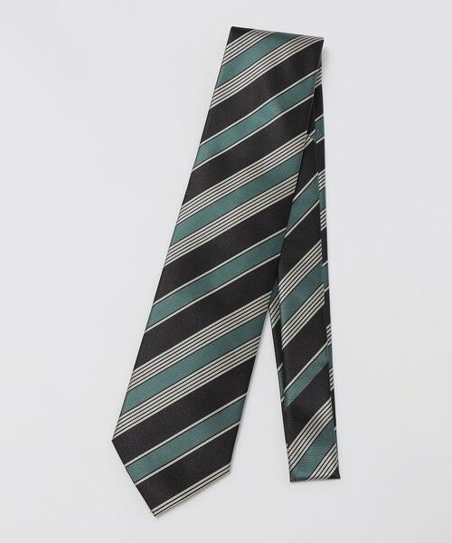 SHIPS / シップス ネクタイ | Holliday＆Brown: シルク マルチ ストライプ ネクタイ（ブラック）