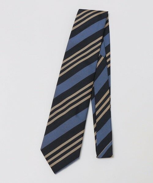 SHIPS / シップス ネクタイ | Holliday＆Brown: シルク コットン レジメンタル ネクタイ（ネイビー）