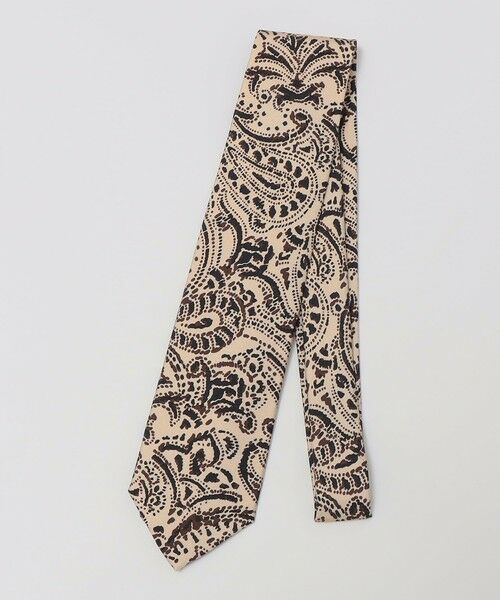 SHIPS / シップス ネクタイ | Holliday＆Brown: シルク プリント ペイズリー ネクタイ（ナチュラル）