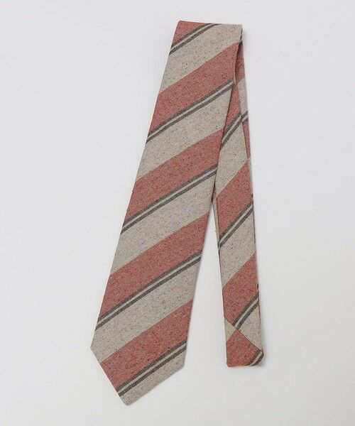 SHIPS / シップス ネクタイ | Puccini: シルク メランジ レジメンタル ネクタイ（レッド）
