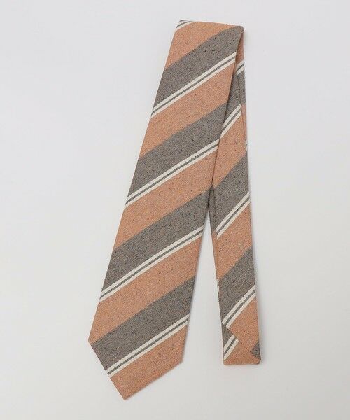 SHIPS / シップス ネクタイ | Puccini: シルク メランジ レジメンタル ネクタイ（ライトオリーブ）