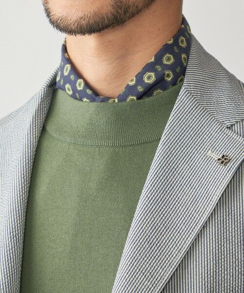 SHIPS / シップス マフラー・ショール・スヌード・ストール | Puccini: コットン シルク ペイズリー スカーフ（ネイビー）