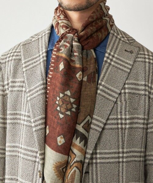 SHIPS / シップス マフラー・ショール・スヌード・ストール | SHIPS: イタリア製 ライト ウェイト トライバル ストール | 詳細1