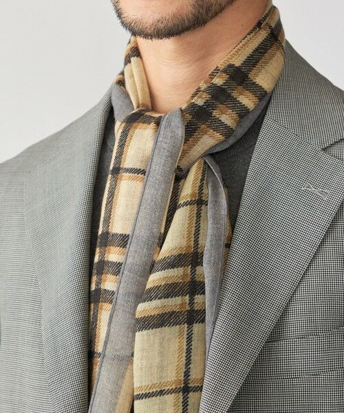 SHIPS / シップス マフラー・ショール・スヌード・ストール | SHIPS: イタリア製 ライト ウェイト オーバー チェック ストール | 詳細1