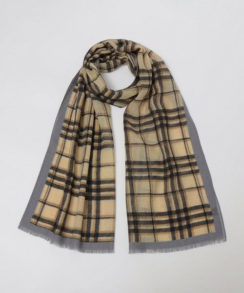 SHIPS / シップス マフラー・ショール・スヌード・ストール | SHIPS: イタリア製 ライト ウェイト オーバー チェック ストール | 詳細5
