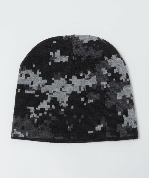 SHIPS / シップス ニットキャップ | City Ambient Products: スーパーストレッチ カモフラージュ柄 ビーニー（ブラック）