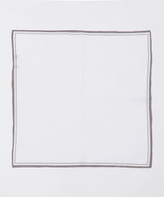 SHIPS / シップス ハンカチ | MUNGAI: カラー フレーム リネン スクエア チーフ