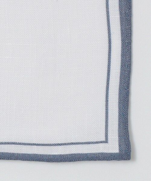 SHIPS / シップス ハンカチ | MUNGAI: カラー フレーム リネン スクエア チーフ | 詳細1