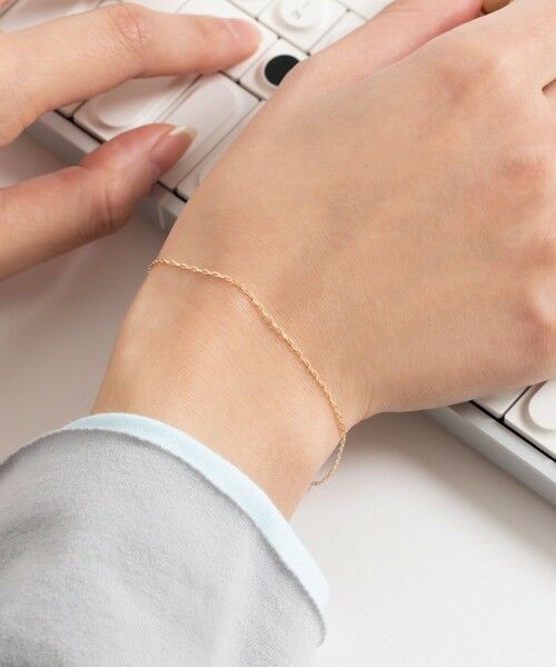 SHIPS / シップス ブレスレット・バングル | City Ambient Products: K10YG GRIME CUT LONG CABLE CHAIN BRACELET | 詳細4