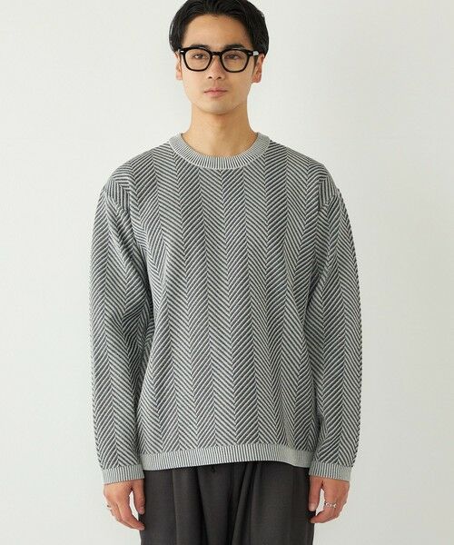 SHIPS / シップス ニット・セーター | SHIPS Colors:〈洗濯機可能〉ヘリンボーン柄 ニット◇ | 詳細3