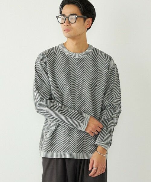 SHIPS / シップス ニット・セーター | SHIPS Colors:〈洗濯機可能〉ヘリンボーン柄 ニット◇ | 詳細8