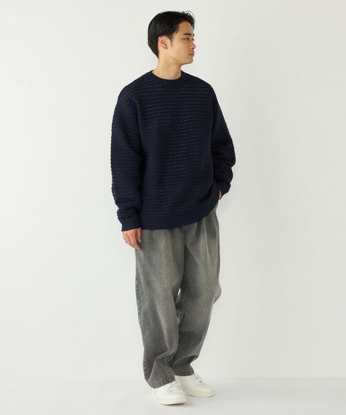SHIPS / シップス ニット・セーター | 《予約》SHIPS Colors:〈洗濯機可能〉スポンジ メッシュ ニット◆ | 詳細25