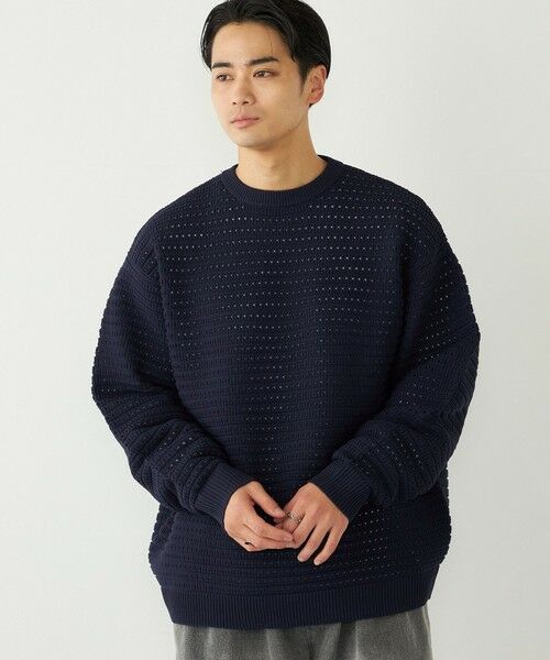 SHIPS / シップス ニット・セーター | 《予約》SHIPS Colors:〈洗濯機可能〉スポンジ メッシュ ニット◆ | 詳細26