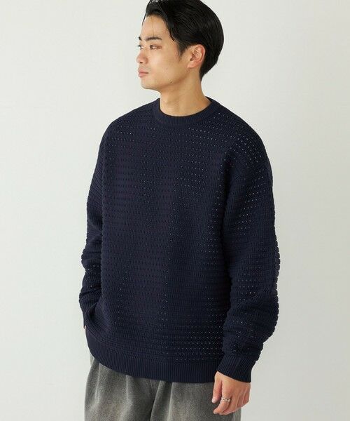 SHIPS / シップス ニット・セーター | 《予約》SHIPS Colors:〈洗濯機可能〉スポンジ メッシュ ニット◆ | 詳細27