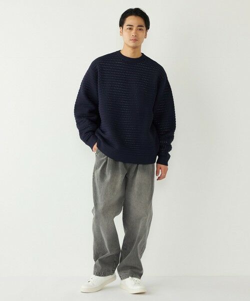 SHIPS / シップス ニット・セーター | 《予約》SHIPS Colors:〈洗濯機可能〉スポンジ メッシュ ニット◆ | 詳細28