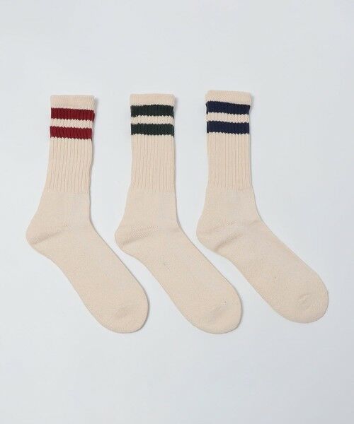 SHIPS / シップス ソックス | SHIPS Colors:3足組 ライン ソックス（ナチュラル）