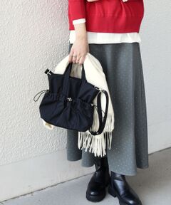 SHIPS / シップス ショルダーバッグ | 《予約》SHIPS Colors:ナイロン ギャザー ミニ トートバッグ◆