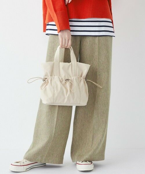 SHIPS / シップス ショルダーバッグ | 《予約》SHIPS Colors:ナイロン ギャザー ミニ トートバッグ◆ | 詳細9