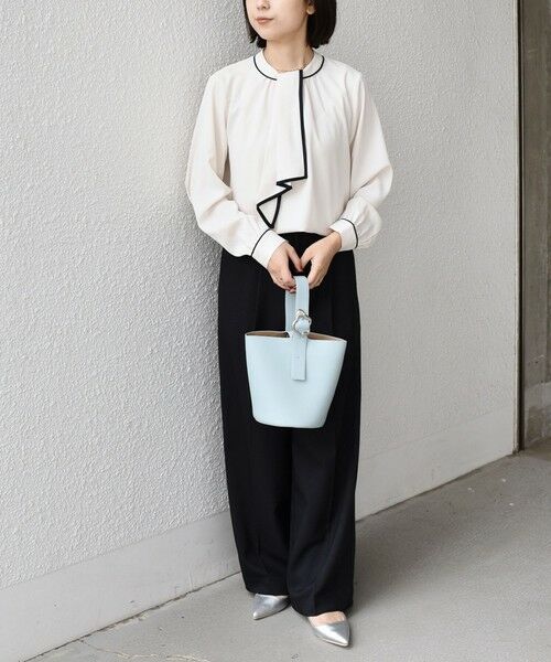 SHIPS / シップス シャツ・ブラウス | 《予約》SHIPS Colors:〈手洗い可能〉バイカラー トリム ボウタイ ブラウス◆ | 詳細8