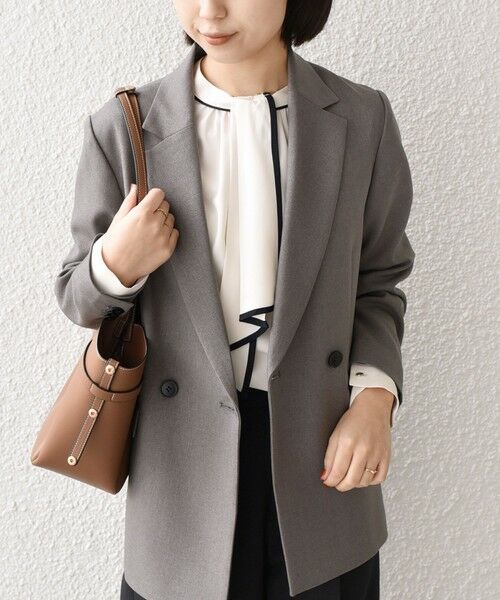 SHIPS / シップス シャツ・ブラウス | 《予約》SHIPS Colors:〈手洗い可能〉バイカラー トリム ボウタイ ブラウス◆ | 詳細9