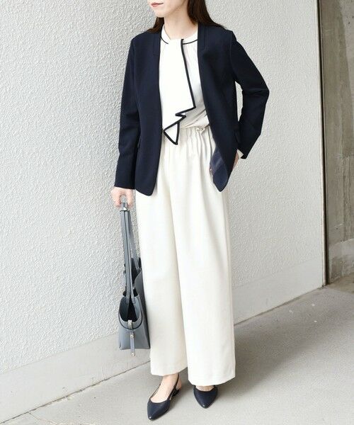 SHIPS / シップス シャツ・ブラウス | 《予約》SHIPS Colors:〈手洗い可能〉バイカラー トリム ボウタイ ブラウス◆ | 詳細14