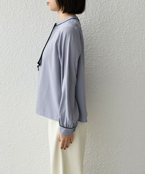 SHIPS / シップス シャツ・ブラウス | 《予約》SHIPS Colors:〈手洗い可能〉バイカラー トリム ボウタイ ブラウス◆ | 詳細27