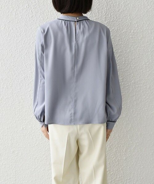 SHIPS / シップス シャツ・ブラウス | 《予約》SHIPS Colors:〈手洗い可能〉バイカラー トリム ボウタイ ブラウス◆ | 詳細28