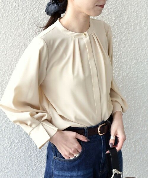 SHIPS / シップス シャツ・ブラウス | SHIPS Colors:〈洗濯機可能〉ジョーゼット タックスリーブ ブラウス 2◇（クリーム）