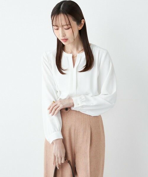 SHIPS / シップス シャツ・ブラウス | 《予約》SHIPS Colors:〈手洗い可能〉2WAY ノーカラー ブラウス◆ | 詳細7