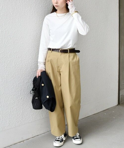 SHIPS / シップス Tシャツ | 《予約》SHIPS Colors:〈手洗い可能〉レース 切替スリーブ カットソー◆ | 詳細3