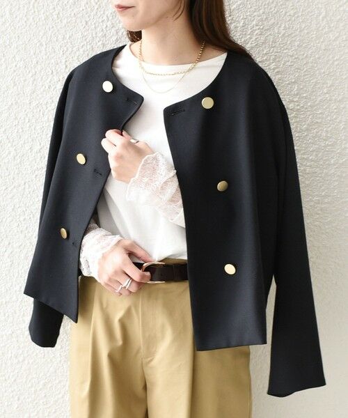 SHIPS / シップス Tシャツ | 《予約》SHIPS Colors:〈手洗い可能〉レース 切替スリーブ カットソー◆ | 詳細9