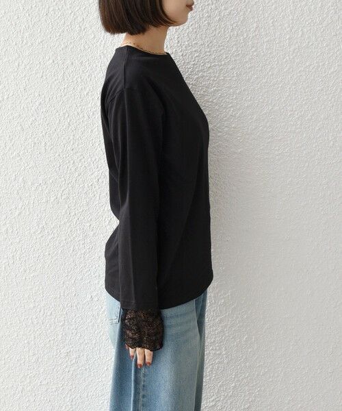 SHIPS / シップス Tシャツ | 《予約》SHIPS Colors:〈手洗い可能〉レース 切替スリーブ カットソー◆ | 詳細20