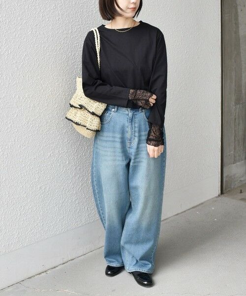 SHIPS / シップス Tシャツ | 《予約》SHIPS Colors:〈手洗い可能〉レース 切替スリーブ カットソー◆ | 詳細26