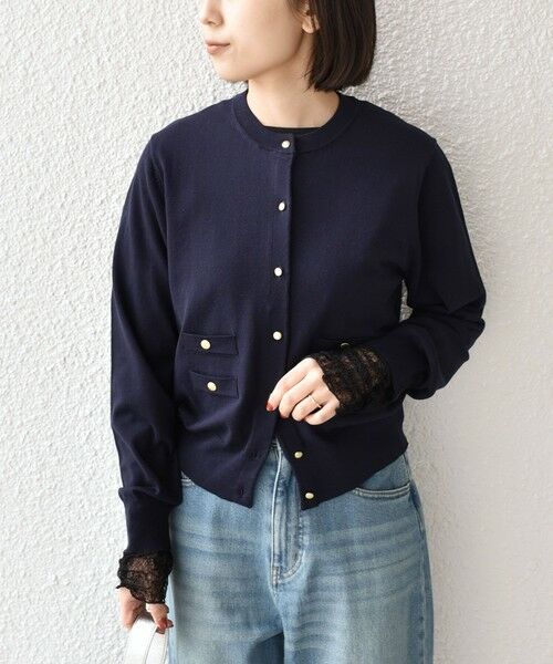 SHIPS / シップス Tシャツ | 《予約》SHIPS Colors:〈手洗い可能〉レース 切替スリーブ カットソー◆ | 詳細27