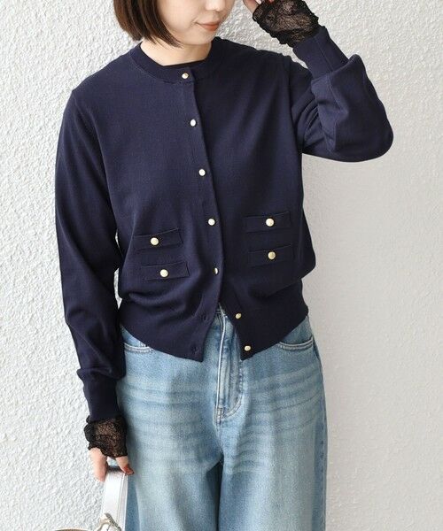 SHIPS / シップス Tシャツ | 《予約》SHIPS Colors:〈手洗い可能〉レース 切替スリーブ カットソー◆ | 詳細27