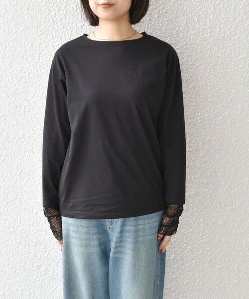 SHIPS / シップス Tシャツ | 《予約》SHIPS Colors:〈手洗い可能〉レース 切替スリーブ カットソー◆ | 詳細17