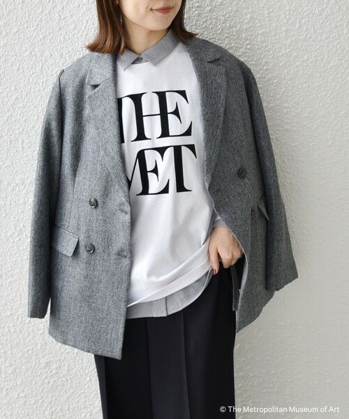 SHIPS / シップス カットソー（半袖以外） | SHIPS Colors:The Met コラボ フロッキー ロゴ Tシャツ 2 | 詳細9