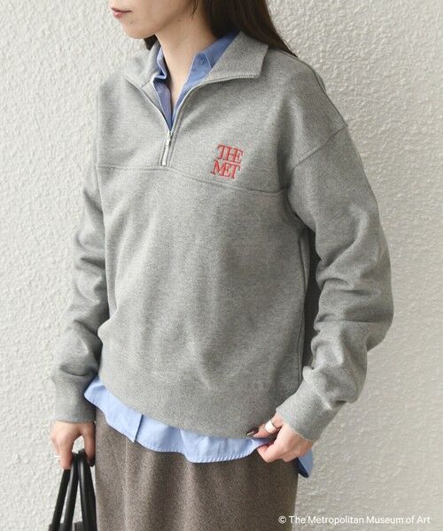 SHIPS / シップス スウェット | SHIPS Colors:The Met コラボ エンブロイダリー ハーフ ジップ スウェット | 詳細7