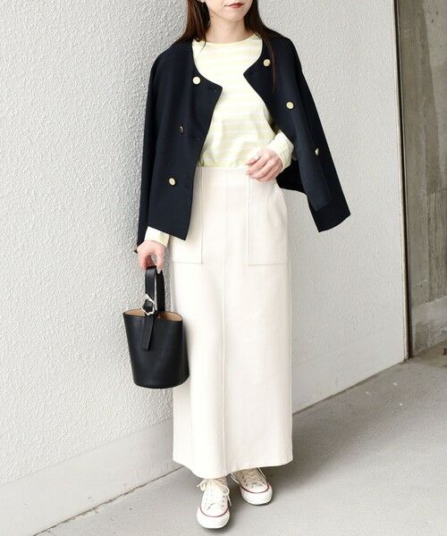 SHIPS / シップス ロング・マキシ丈スカート | 《予約》SHIPS Colors:〈手洗い可能〉リブ ダンボール タイト スカート◆ | 詳細10