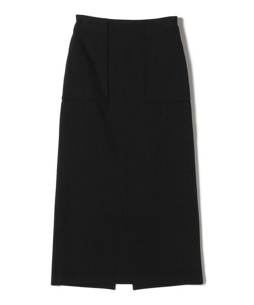 SHIPS / シップス ロング・マキシ丈スカート | 《予約》SHIPS Colors:〈手洗い可能〉リブ ダンボール タイト スカート◆（ブラック）