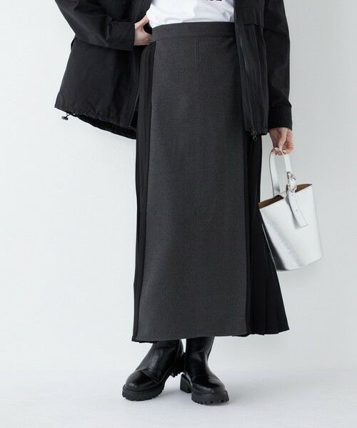 SHIPS / シップス ロング・マキシ丈スカート | SHIPS Colors:〈手洗い可能〉プリーツ コンビ スカート | 詳細6