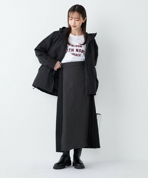 SHIPS / シップス ロング・マキシ丈スカート | SHIPS Colors:〈手洗い可能〉プリーツ コンビ スカート | 詳細8