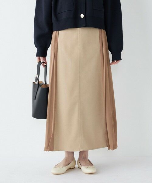 SHIPS / シップス ロング・マキシ丈スカート | SHIPS Colors:〈手洗い可能〉プリーツ コンビ スカート | 詳細25