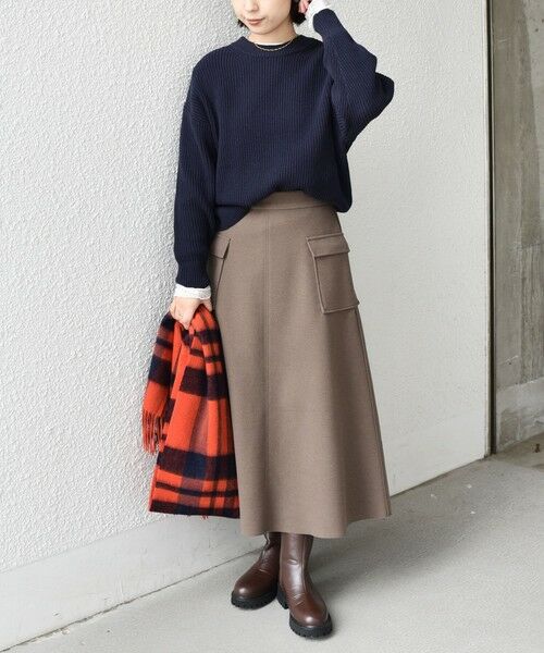 SHIPS / シップス ロング・マキシ丈スカート | SHIPS Colors:〈手洗い可能〉ジャージーメルトン ポケット フレアスカート2◇ | 詳細4