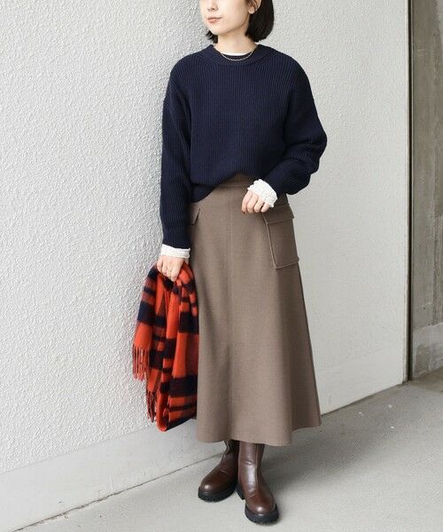 SHIPS / シップス ロング・マキシ丈スカート | SHIPS Colors:〈手洗い可能〉ジャージーメルトン ポケット フレアスカート2◇ | 詳細6