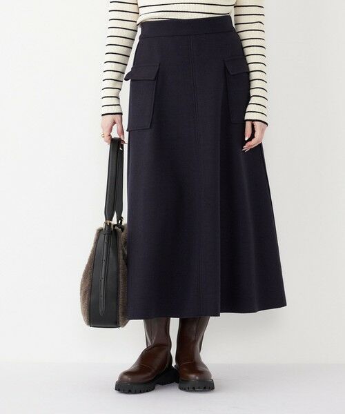 SHIPS / シップス ロング・マキシ丈スカート | 《予約》SHIPS Colors:〈手洗い可能〉ジャージーメルトン ポケット フレアスカート2 | 詳細18