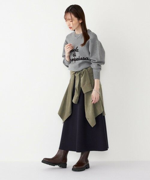 SHIPS / シップス ロング・マキシ丈スカート | 《予約》SHIPS Colors:〈手洗い可能〉ジャージーメルトン ポケット フレアスカート2 | 詳細23